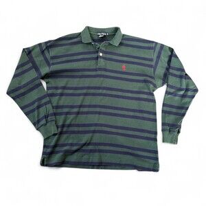 Vintage Nautica Striped Rugby Polo D 138